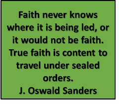 A quote from J Oswald Sanders